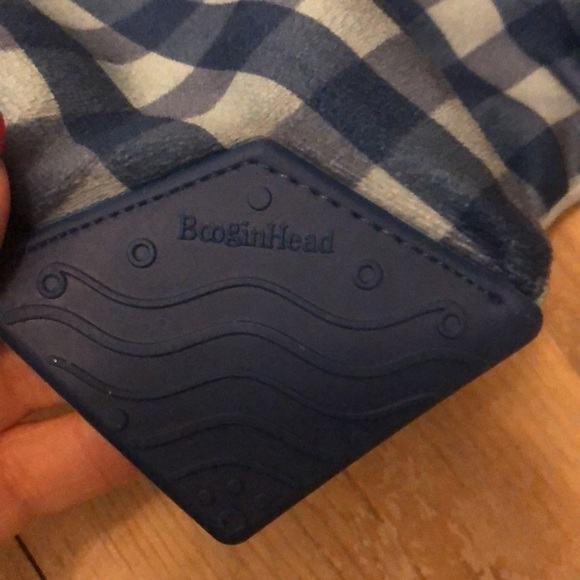 Booginhead Baby Lovey Elephant Blue Teether Security Blanket Knotted Corners - Picture 5 of 7